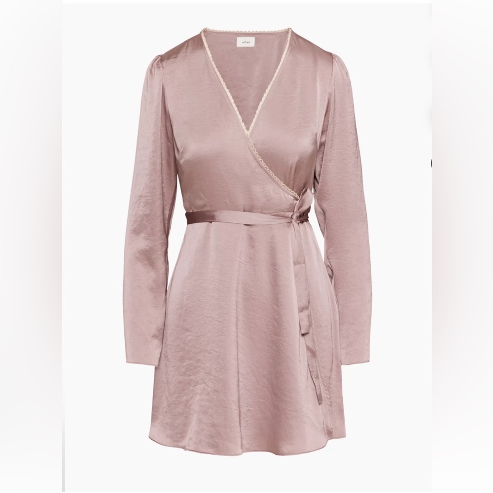 Aritzia Wilfred Mademoiselle Long-sleeve Dress | Dusty Mauve | NWOT | Size XS